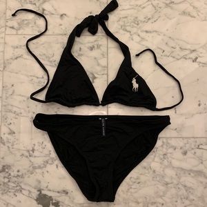 Black size M Polo halter bikini